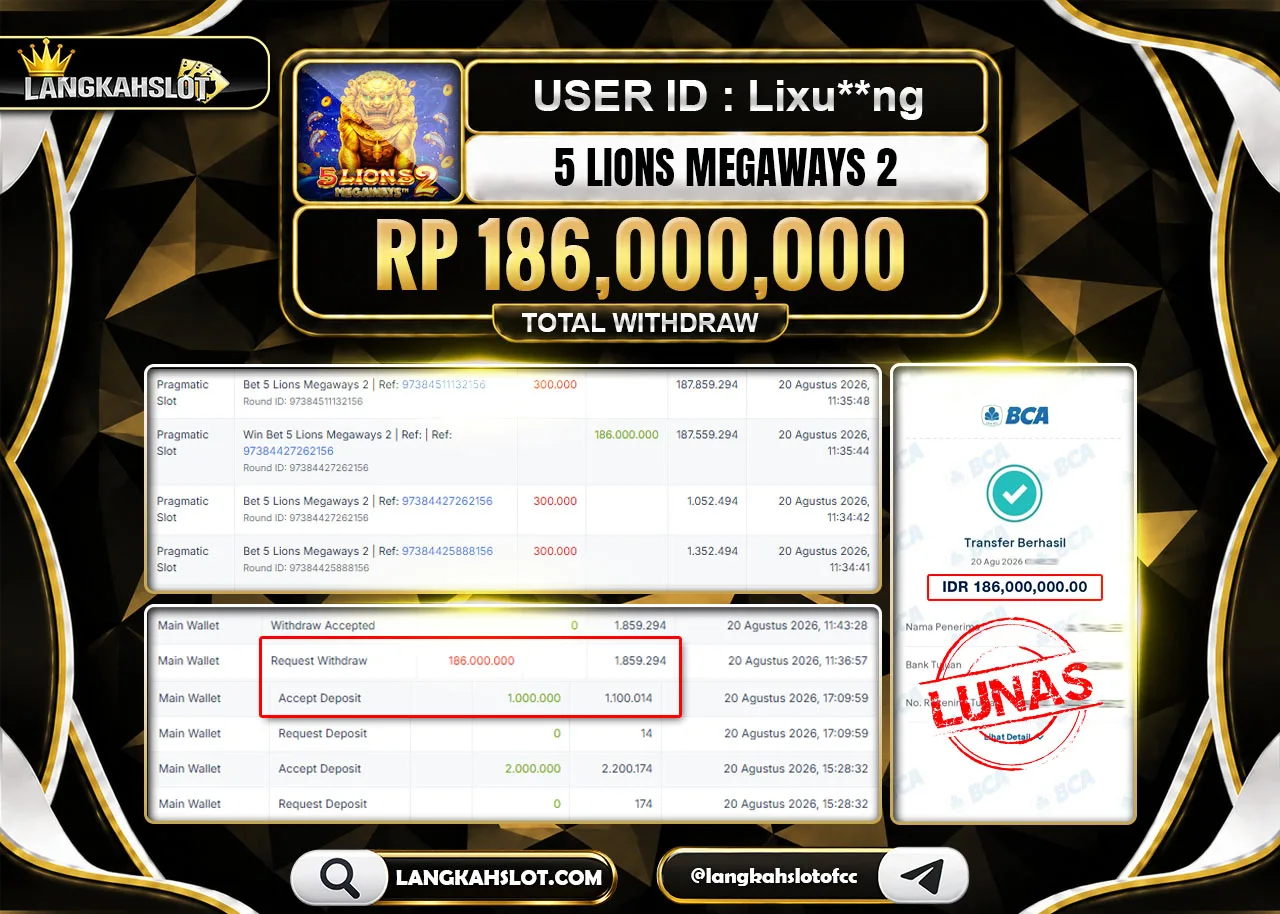 Dokumentasi 5 LIONS MEGAWAYS — LANGKAHSLOT
